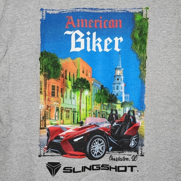 Slingshot Dealer Charleston SC T Shirt - American Biker - Men's Large - Picture 3 of 8